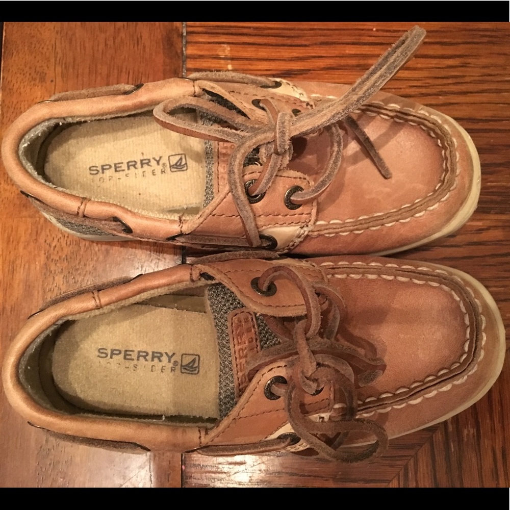 Boy’s 10.5 sherry leather shoes toddler Too-Sider